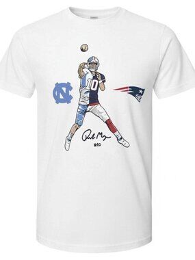 UNC Football Drake Maye Pro Pose Legend Shirt 91